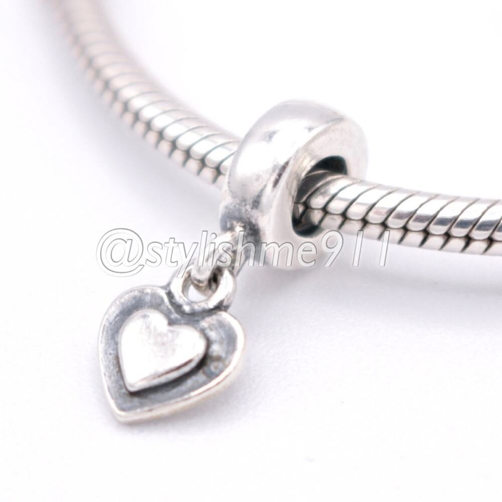 Authentic PANDORA Retired Silver Heart Dangle - 790373